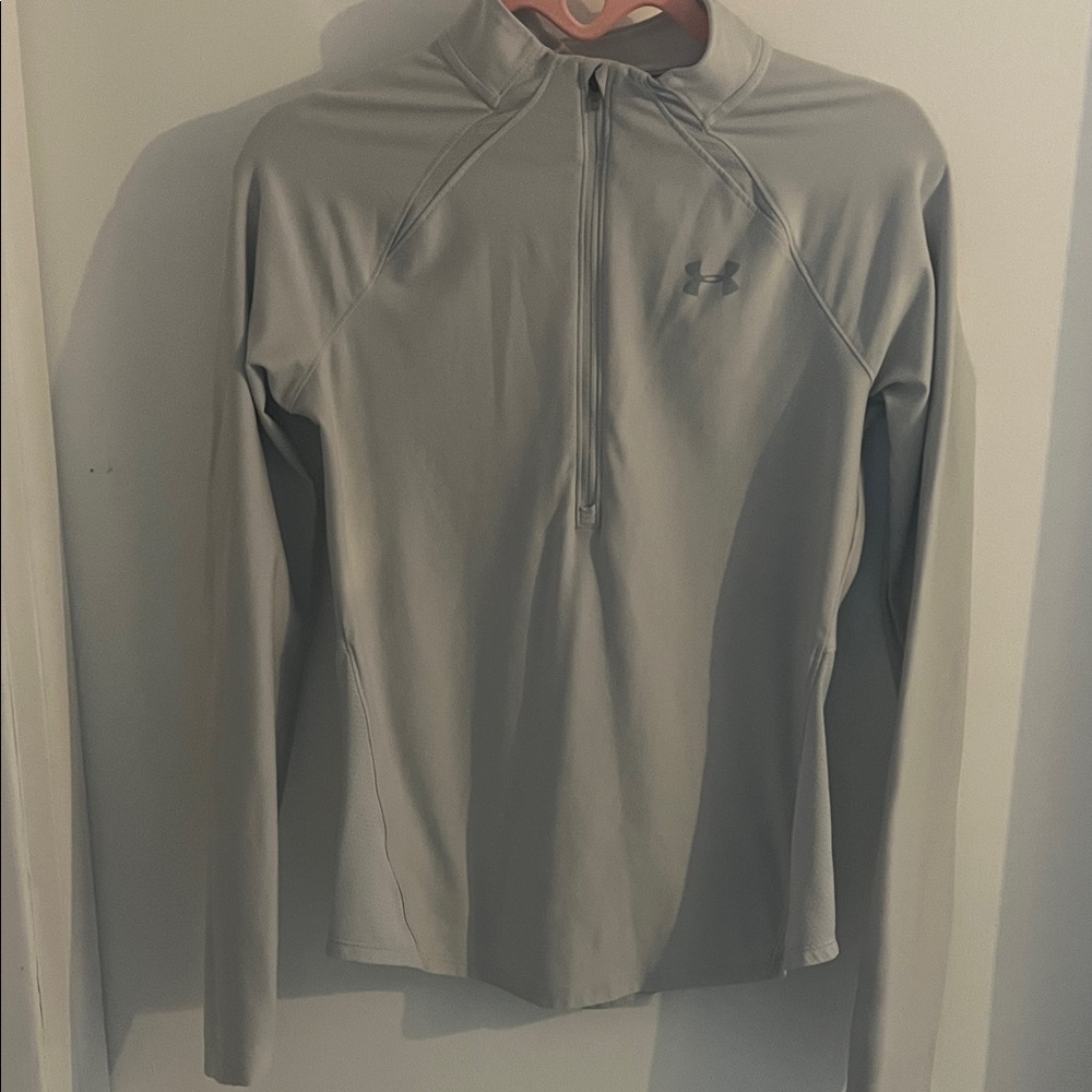 Under Armour Light Gray Quarter Zip Pullover